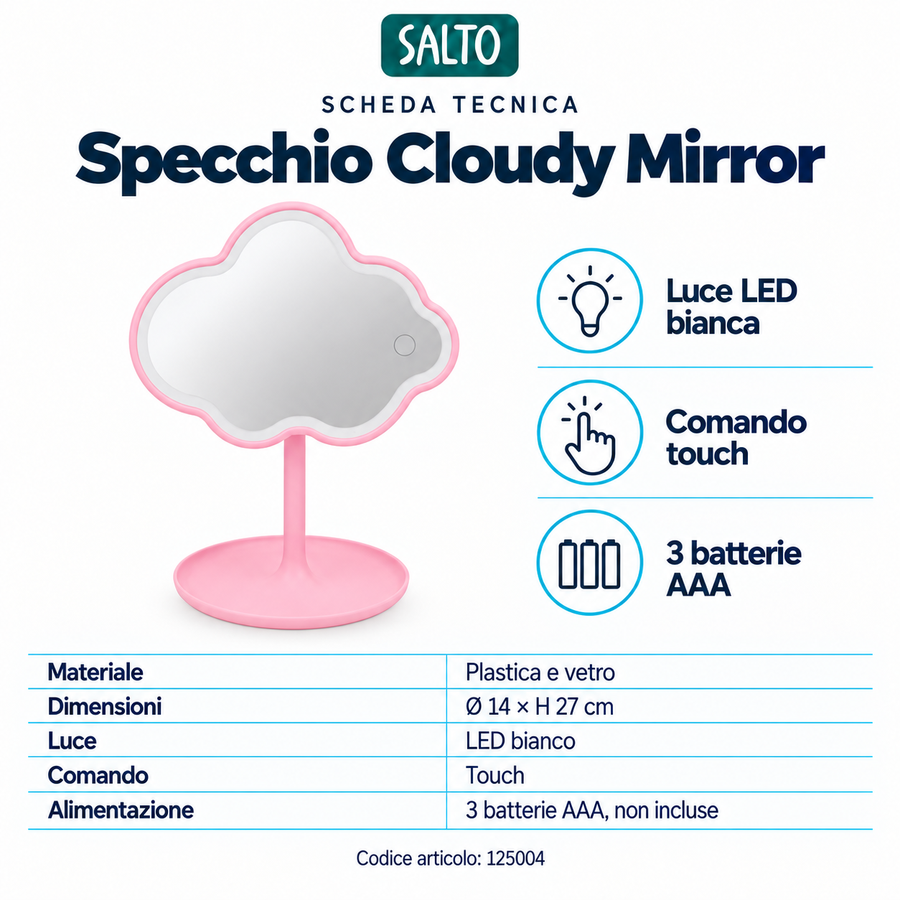 Magic Glow Cloudy Mirror - Specchio Led