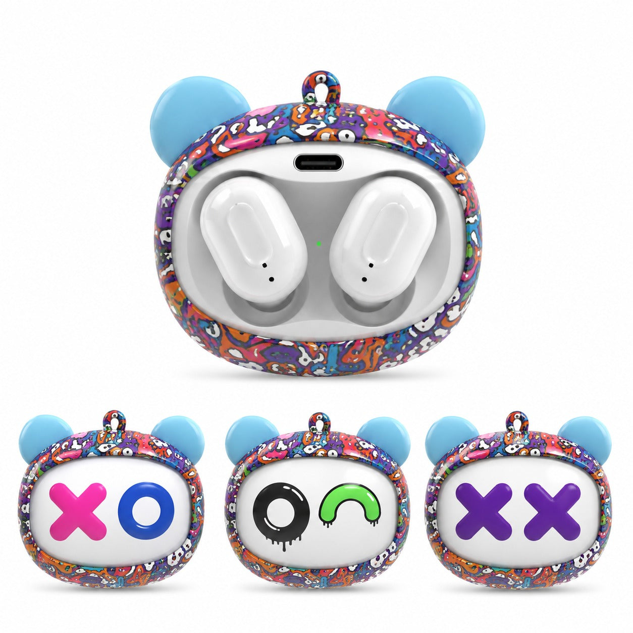 FLIPBUDS Urban - Auricolari Wireless con 3 Espressioni