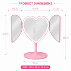 Magic Glow Double Heart Mirror Light