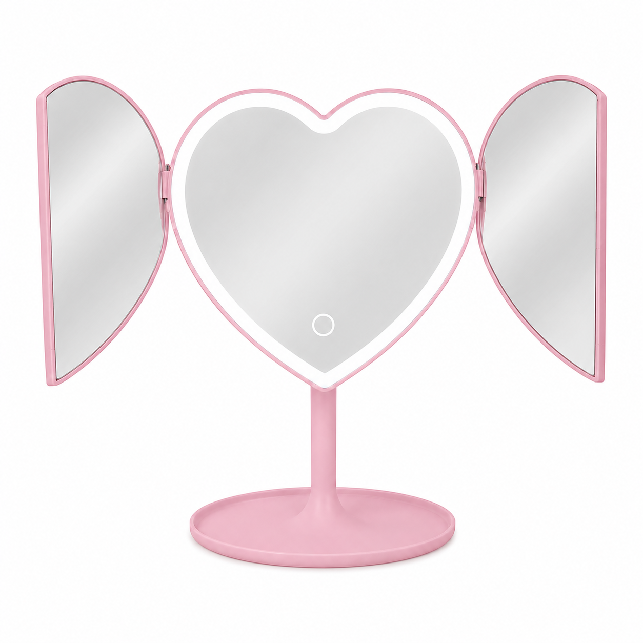 Magic Glow Double Heart Mirror Light