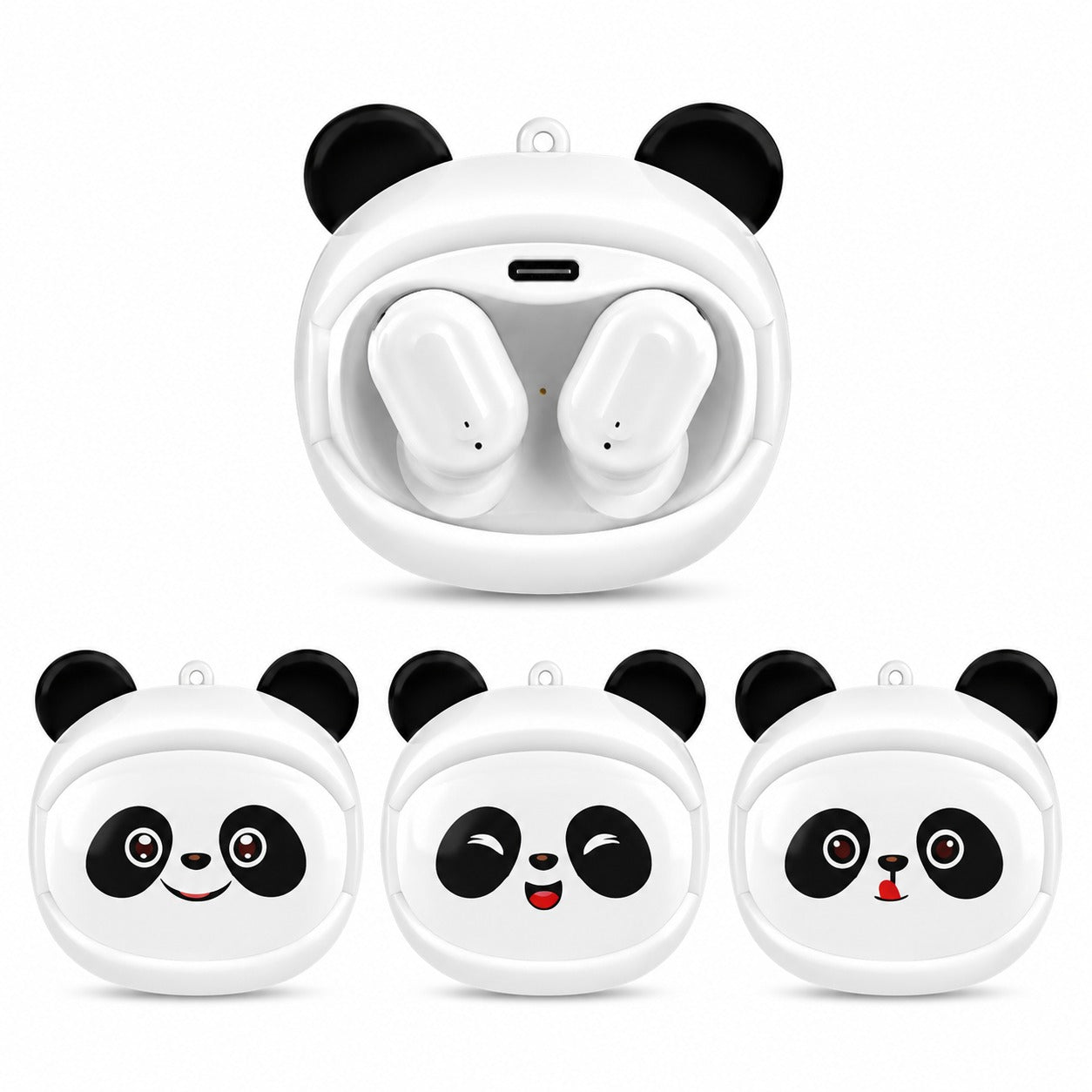 FLIPBUDS Panda - Auricolari TWS con Faccine Intercambiabili