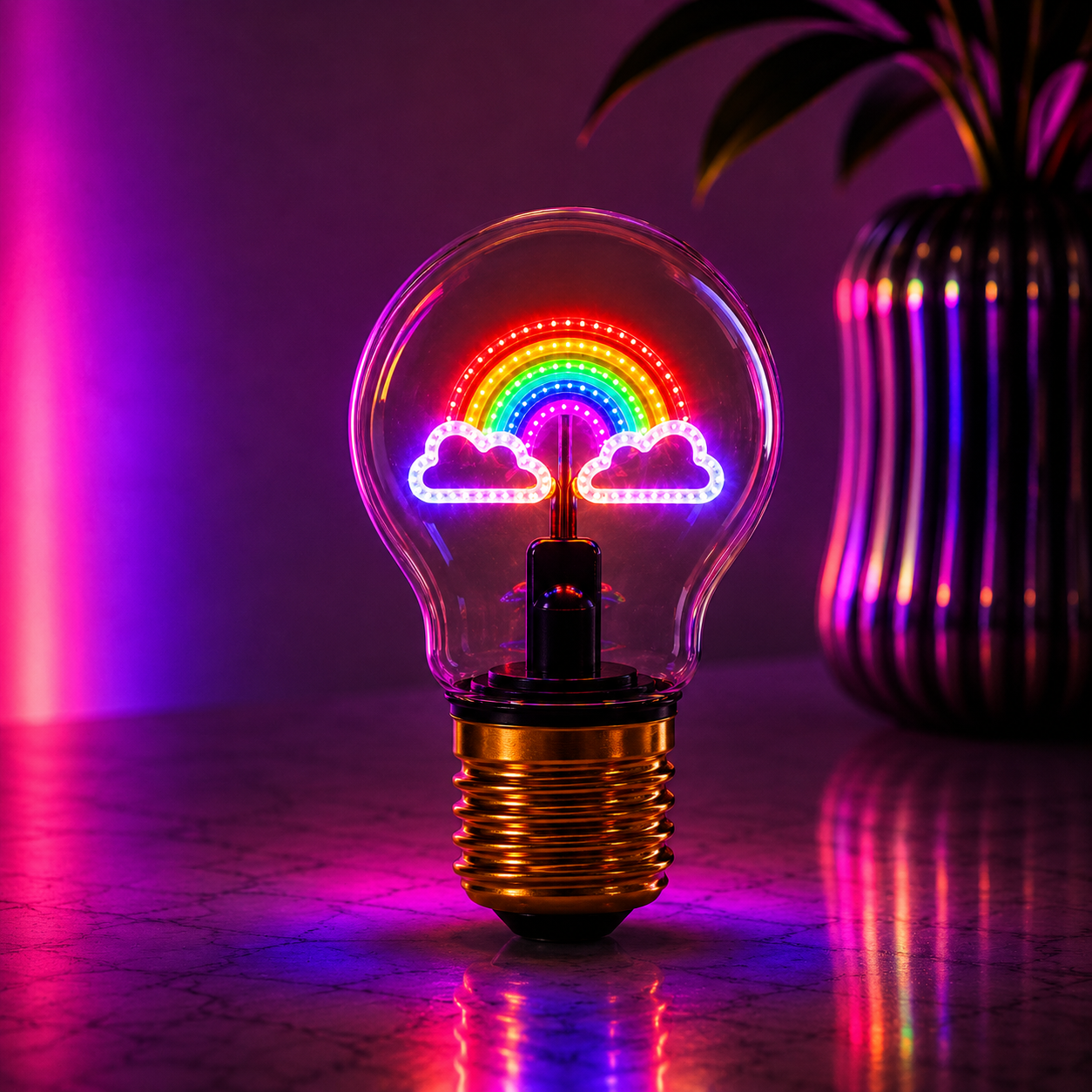 Magic Glow Rainbow Glow Bulb LED Lamp