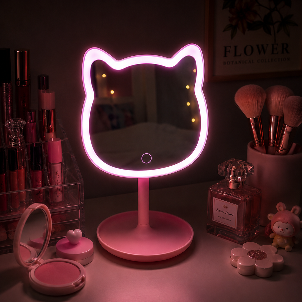Magic Glow Meow Mirror - LED Mirror