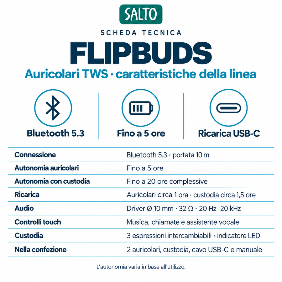 Flipbuds Felix · Auricolari wireless