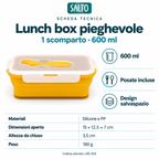 Kit pausa pranzo · Borraccia Relax blu e Magic Lunch Box 600 ml