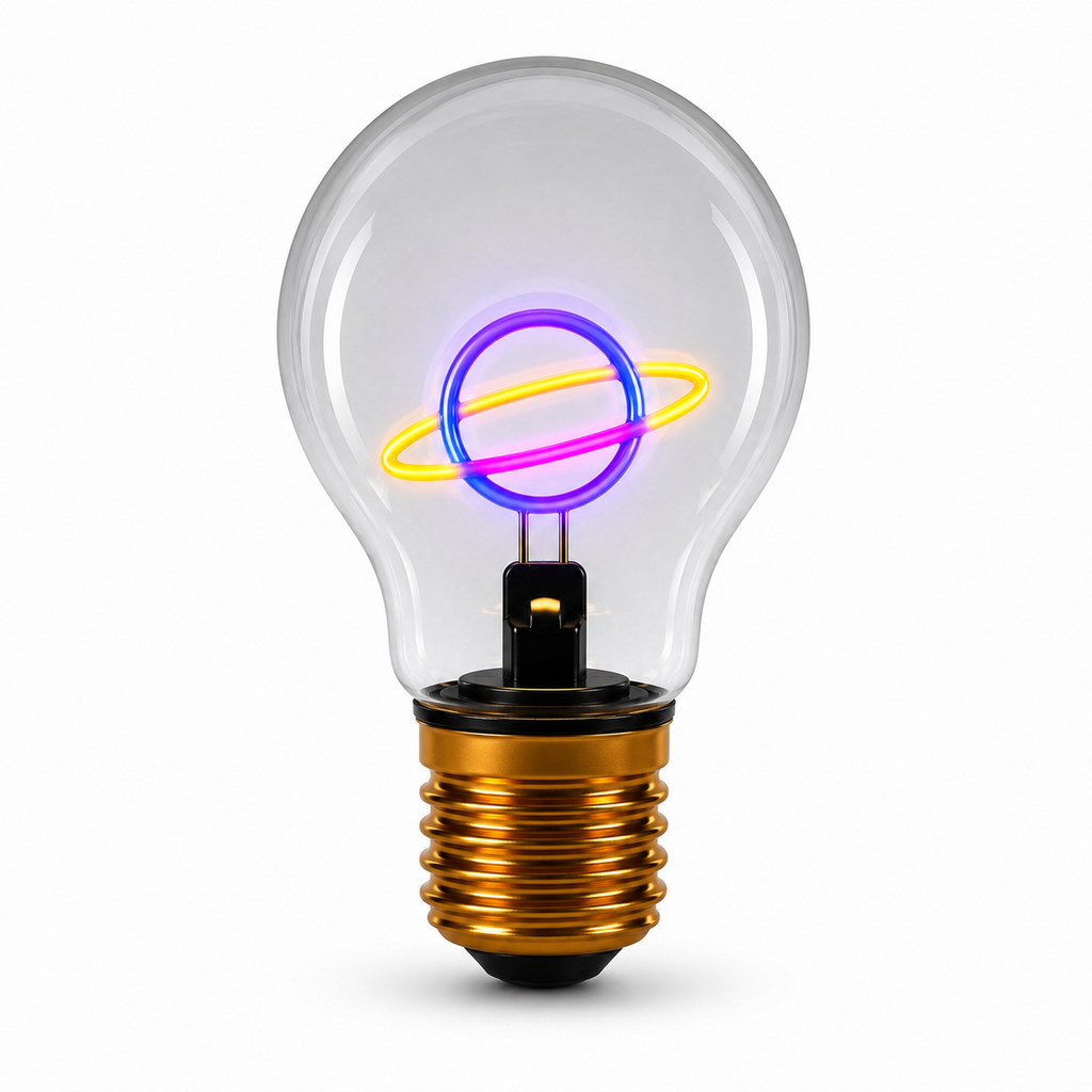 Magic Saturn Neon Bulb LED Lamp