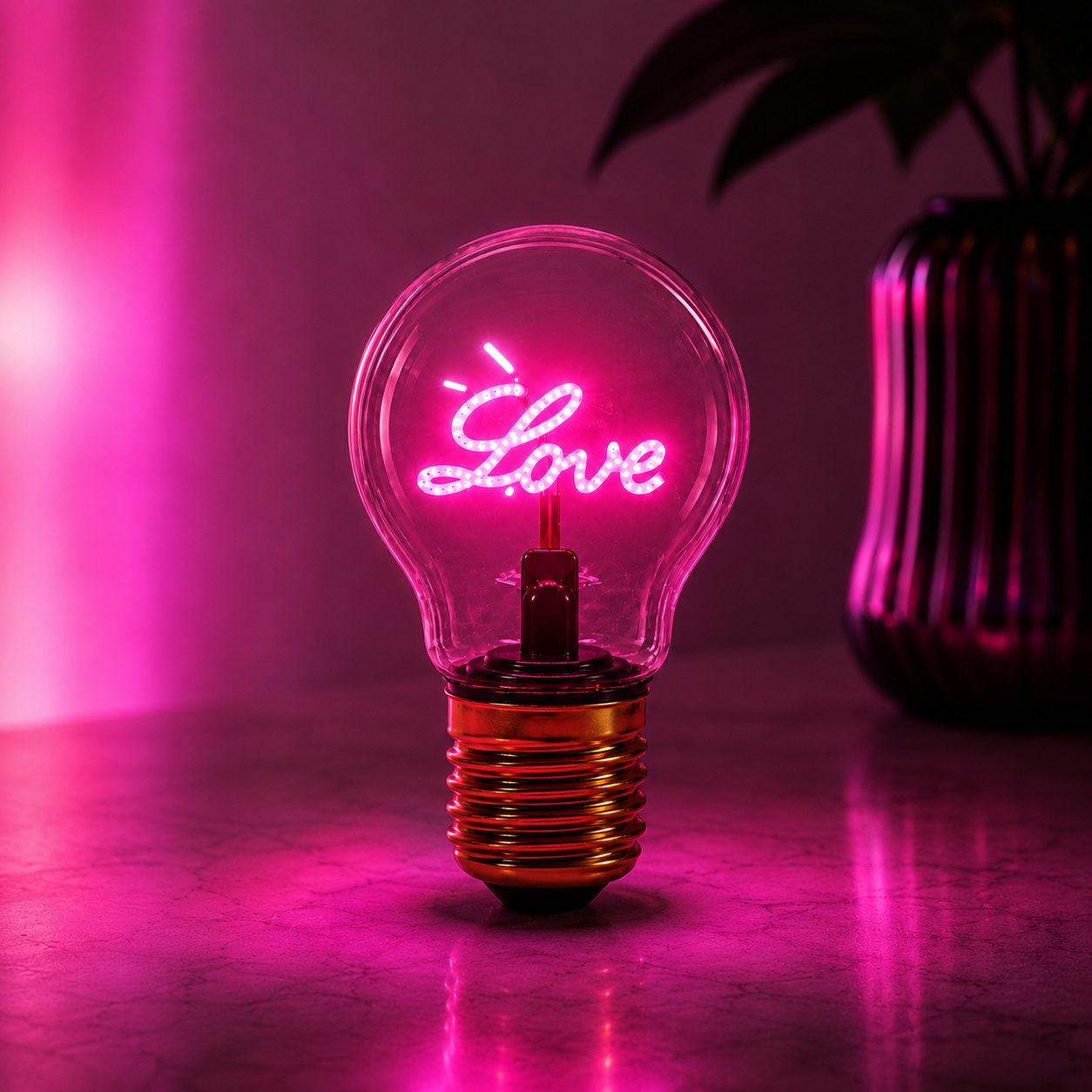 Magic Glow Love Script Bulb LED Lamp