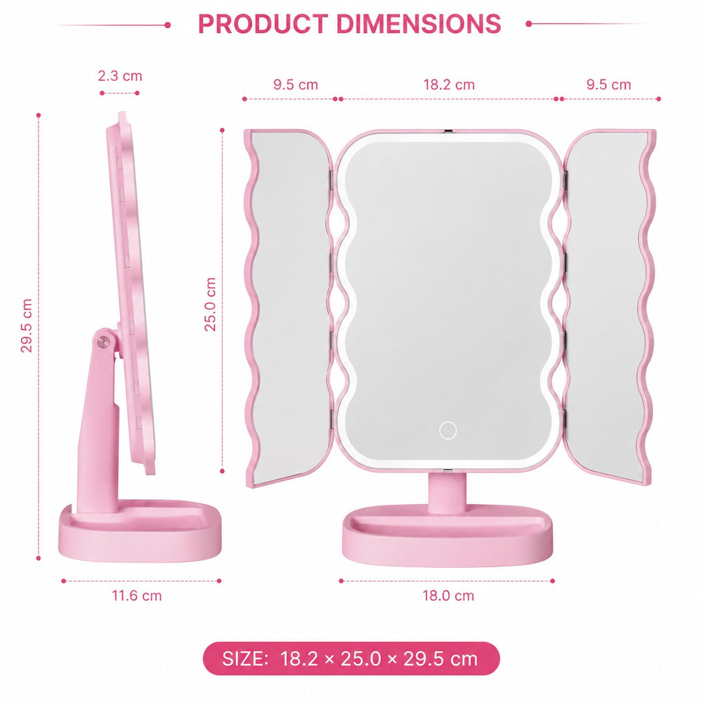 Double Wave Cosmetic Mirror Light