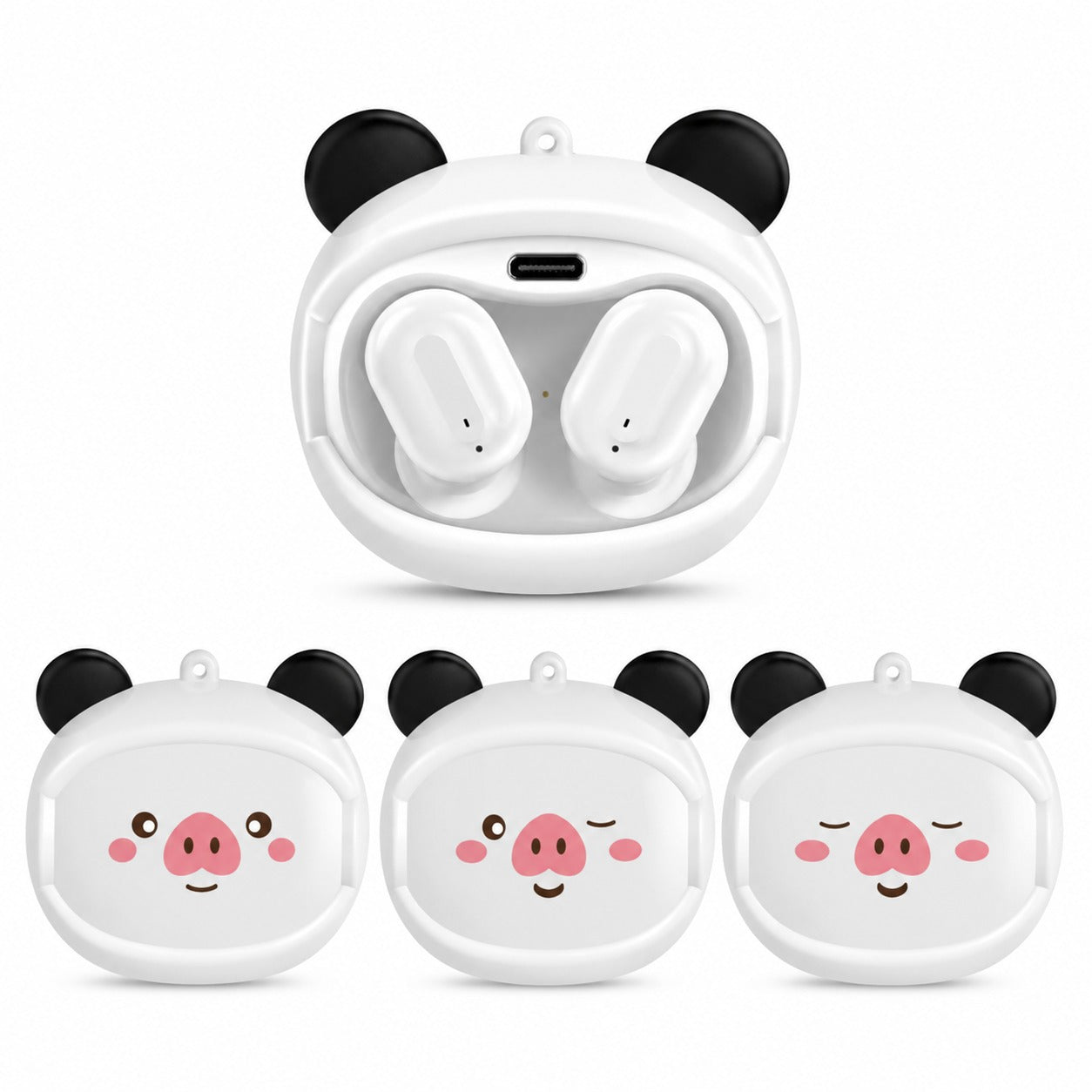 FLIPBUDS Maialino - Auricolari Wireless con Espressioni Rotanti
