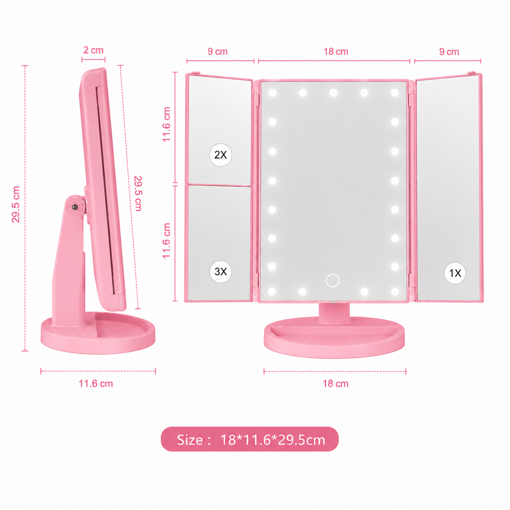 Double LED Cosmetic Mirror Light