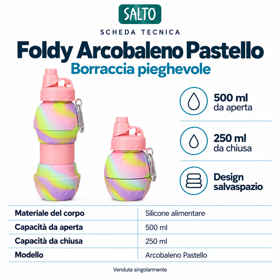 Salto Foldy · Arcobaleno Pastello 500 ml