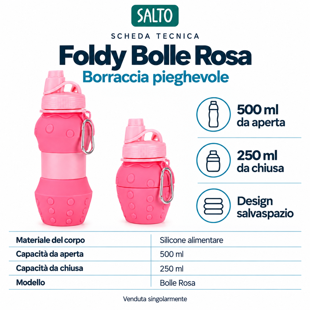 Salto Foldy Pink Bubbles 500 ml