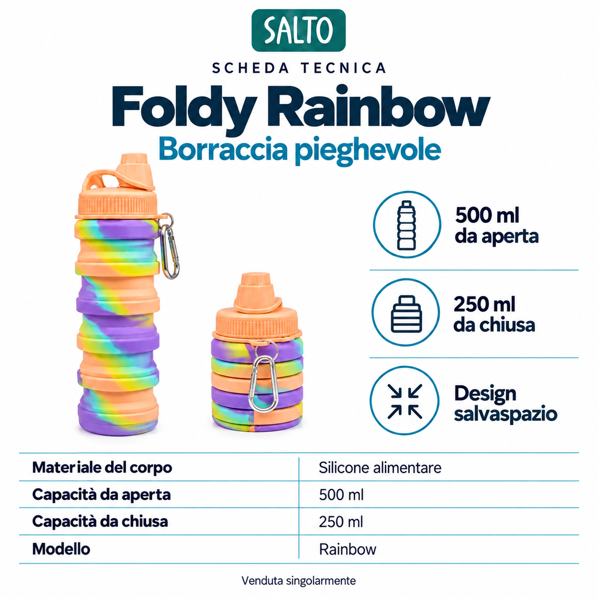 Salto Foldy · Rainbow 500 ml