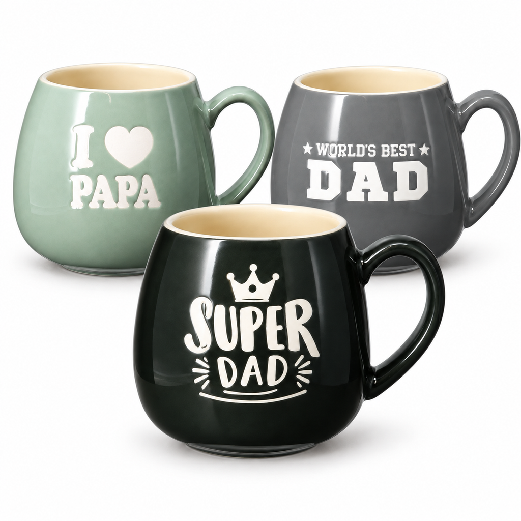 Promo Papà · Set 3 tazze da 440 ml