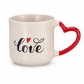 Tazza Love con manico a cuore, 350 ml