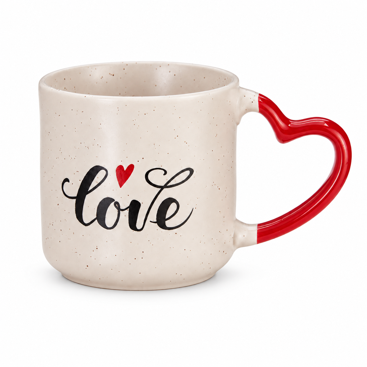 Tazza Love con manico a cuore, 350 ml