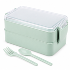Lunch box verde a due livelli, 900 ml