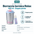 Kit pausa pranzo · Borraccia Relax blu e Magic Lunch Box 600 ml