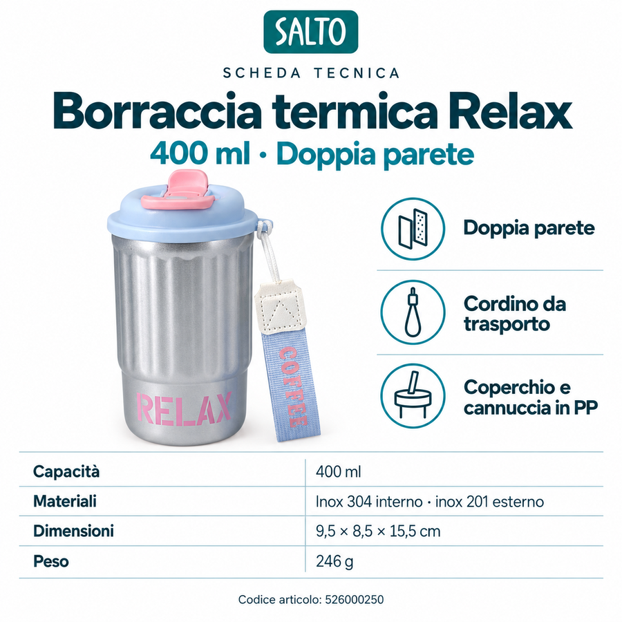 Lunch break kit · Blue Relax water bottle and 600 ml Magic Lunch Box