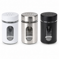 Set di 3 spargisale e pepe · Bianco, argento e nero, 94 ml