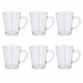 Set 6 tazzine da caffè in vetro, 70 ml