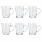Set 6 tazzine da caffè in vetro, 70 ml