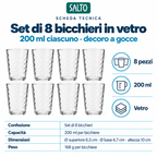 Set 8 bicchieri, 200 ml