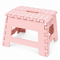 Pink folding stool, height 22 cm