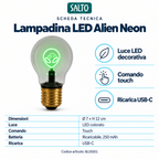 Magic Glow Alien Neon Bulb LED Lamp