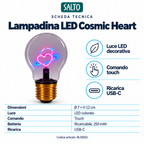 Magic Glow Cosmic Heart Bulb LED Lamp