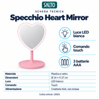 Magic Glow Heart Mirror - Specchio Led