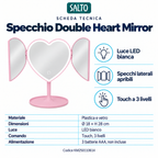Magic Glow Double Heart Mirror Light