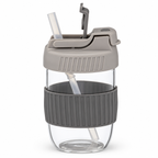 Borraccia in vetro grigio, 350 ml