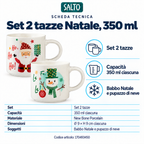 Set 2 tazze Natale, 350 ml