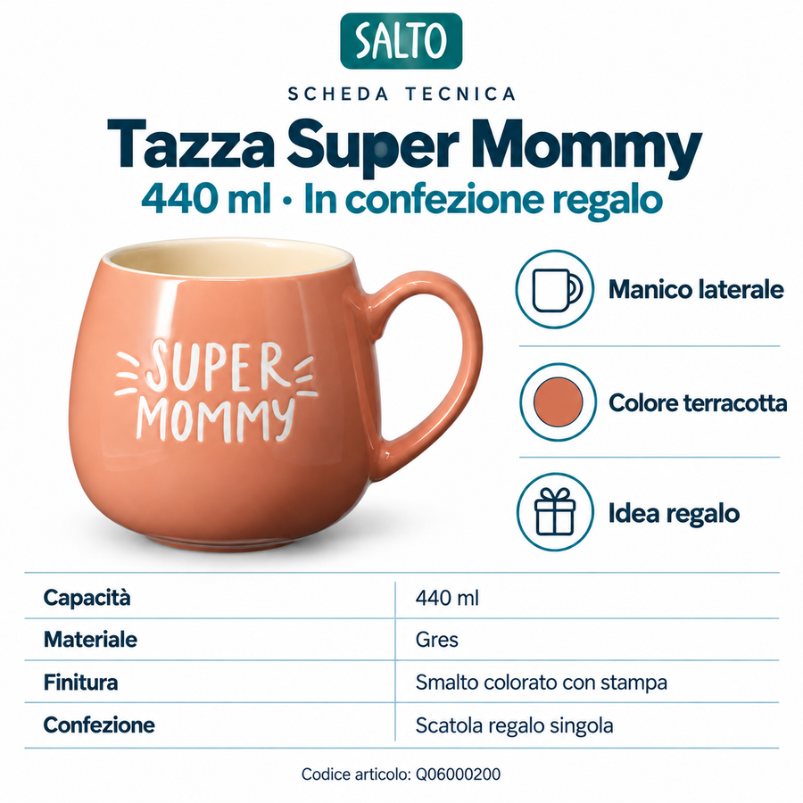 Tazza Super Mommy terracotta - 440 ml