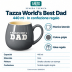 World’s Best Dad grey mug 440 ml